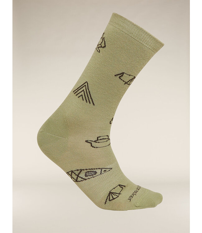 MEN'S ICEBREAKER MERINO LIFESTYLE ULTRALIGHT CREW SOCKS CAMP ESSENTIAL