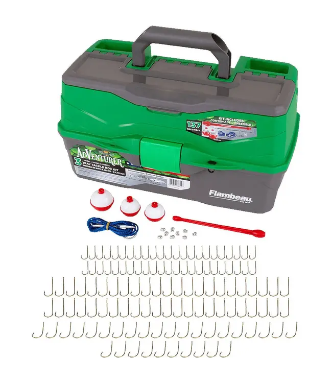 FLAMBEAU ADVENTURER 3-TRAY 137 PIECE TACKLE KIT