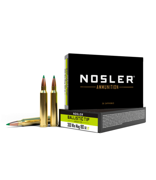 NOSLER 300 WIN MAG - 180GR(BT) HUNTING AMMUNTION (20 CARTRIDGES)