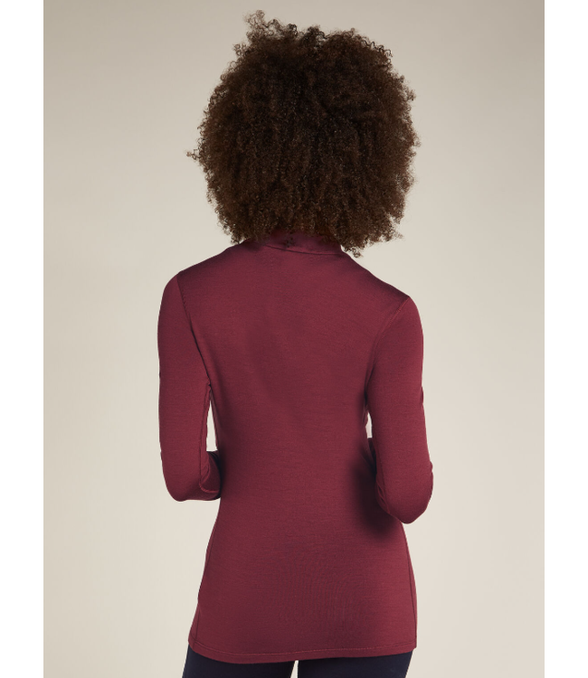 WOMEN'S ICEBREAKER MERINO 260 TECH LONG SLEEVE TURTLENECK THERMAL TOP PORT M SMALL