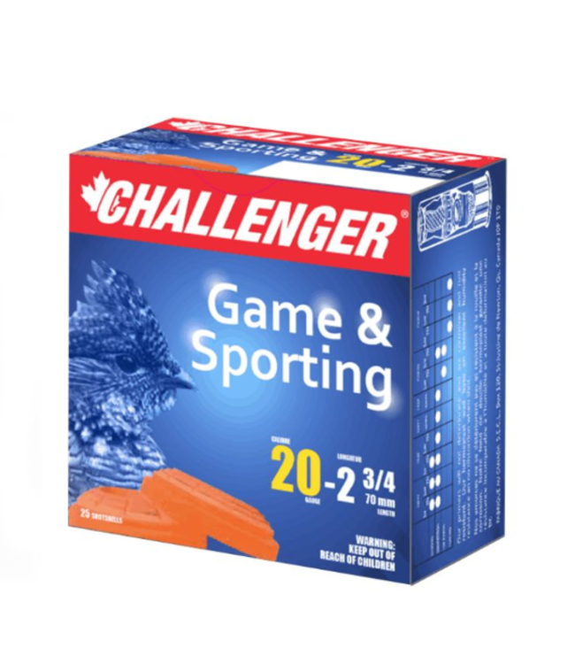 CHALLENGER 20 GAUGE 2.75" 1 OZ #4 SHOT HI-BRASS GAME & SPORTING (25 SHOTSHELLS)