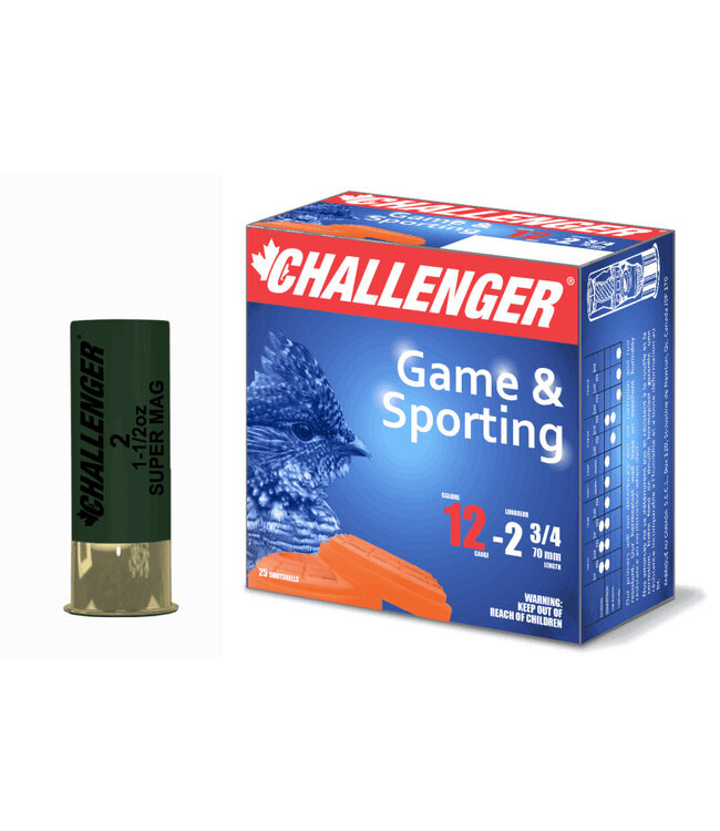 CHALLENGER 12 GAUGE 1.5 OZ 2.75" #5 SHOT SUPER MAGNUM (25 SHOTSHELLS)
