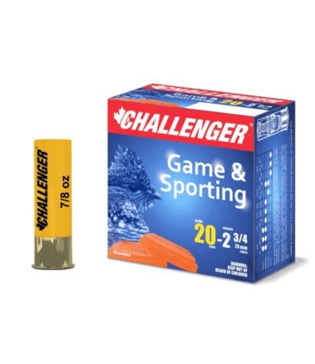 CHALLENGER 20 GAUGE 2.75" 7/8 OZ #3 SHOT STEEL MAGNUM (25 SHOTSHELLS)