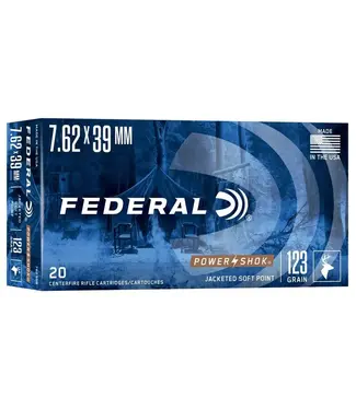 FEDERAL FEDERAL 7.62X39 - 123GR (SP )POWER-SHOK RIFLE (20 CARTRIDGES)