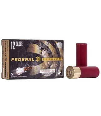 FEDERAL FEDERAL 12 GAUGE - #00 BUCK 9 PELLETS - 2 3/4" FLITECONTROL WAD (5 SHOTSHELLS)