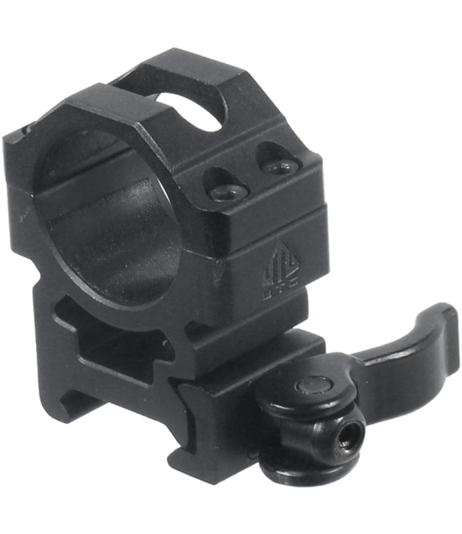 UTG 1" PICATINNY SCOPE RINGS W/QD LEVER LOCK - MEDIUM PROFILE
