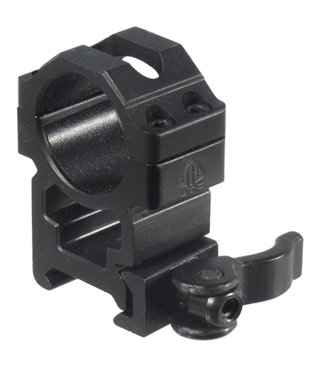 UTG 1" PICATINNY SCOPE RINGS W/QD LEVER LOCK - HIGH PROFILE