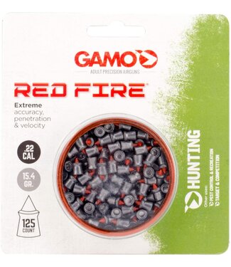 GAMO GAMO RED FIRE POLYMER-TIP .22 CAL PELLETS (POINTED TIP) - HUNTING - 15.4GR (125-COUNT)