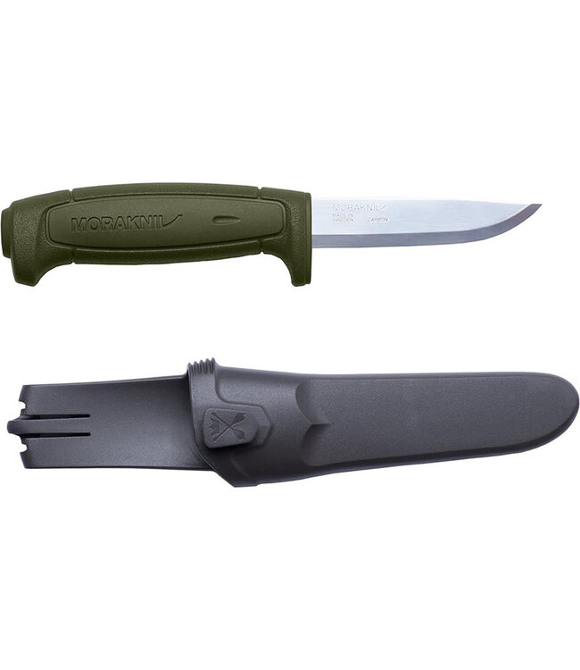 MORAKNIV BASIC 511 CARBON STEEL - FIXED BLADE KNIFE MILITARY GREEN W/SHEATH