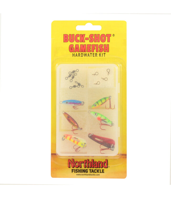 NORTHLAND BUCK-SHOT GAMEFISH HARDWATER KIT ASSORTED (16 PIECE)