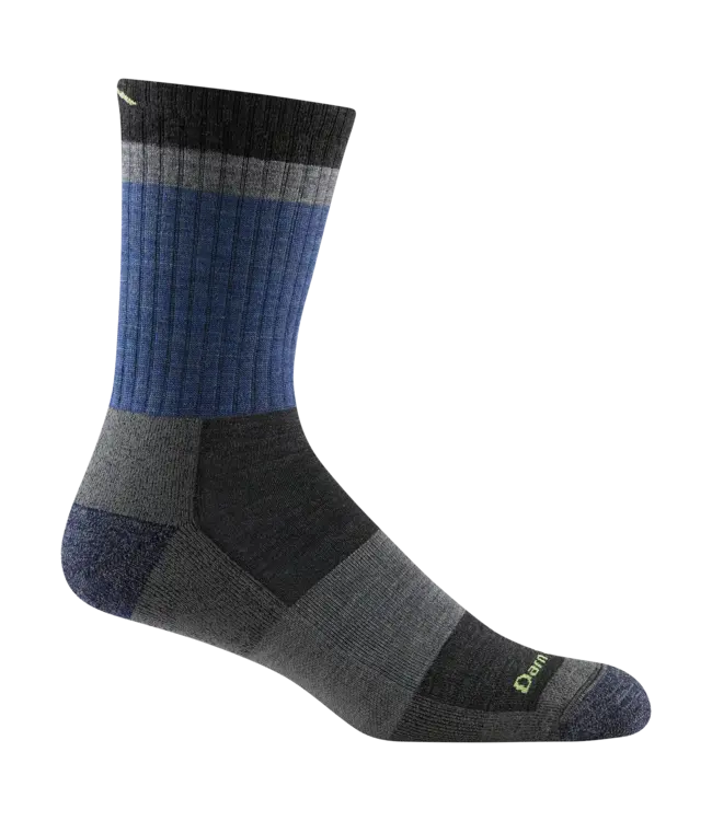MEN'S DARN TOUGH HEADY STRIPE MICRO CREW LIGHTWEIGHT CUSHION HIKING SOCKS