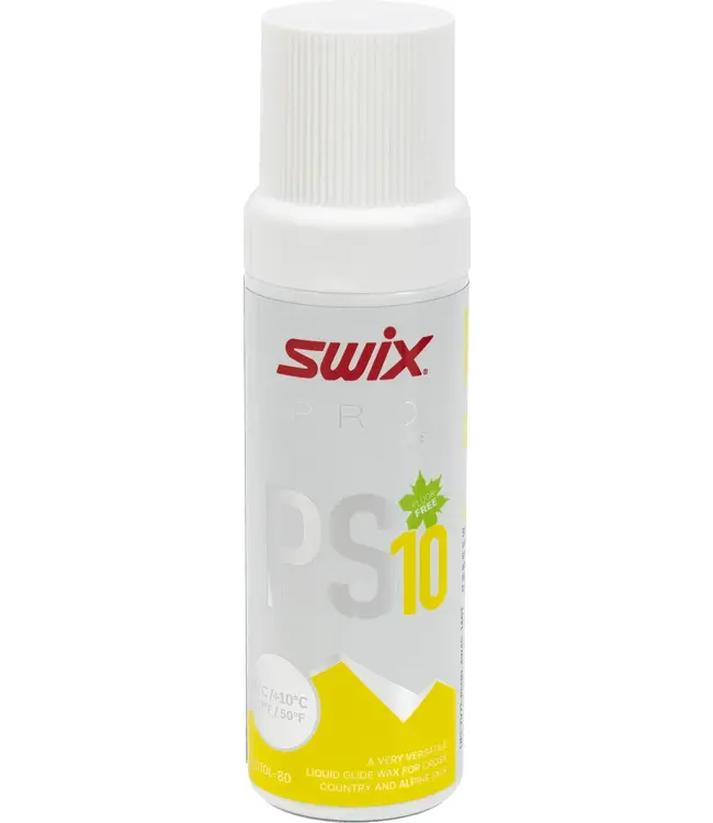 SWIX PS10 LIQUID GLIDE SKI WAX YELLOW - 80ML