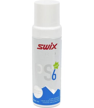 SWIX SWIX PS6 (-12°C/-6°C) BLUE LIQUID GLIDE SKI WAX - 80ML