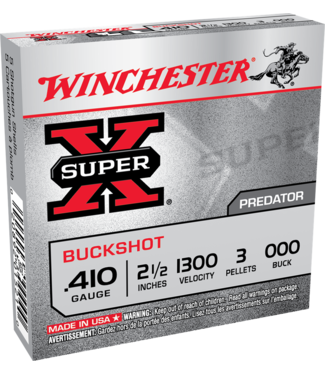 WINCHESTER WINCHESTER .410 GAUGE - 2-1/2" SUPER X - 000 BUCK SHOT