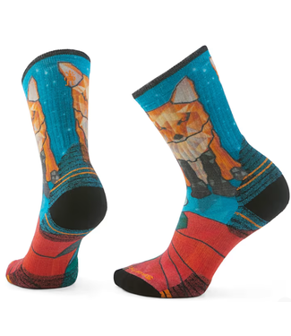 SMARTWOOL WOMEN'S SMARTWOOL HIKE GEO FOX PRINT CREW SOCKS