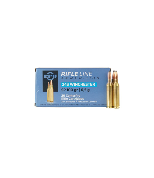 PRVI .243 WIN - 100GR(SP) RIFLE AMMO (20 ROUNDS)