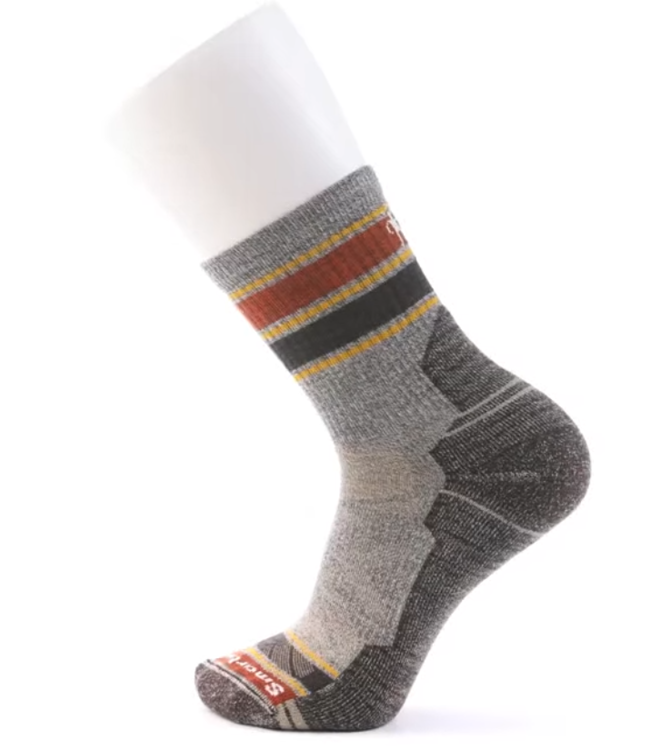 MEN'S SMARTWOOL HIKE LIGHT CUSHION STRIPED MID CREW SOCKS