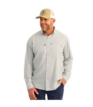 HUK MEN'S HUK A1A FISHING BUTTON DOWN SHIRT