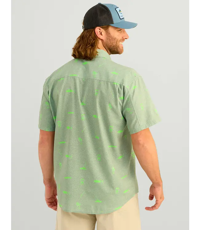 MEN'S HUK KC TIDE POINT SHORT SLEEVE BUTTON-DOWN SHIRT