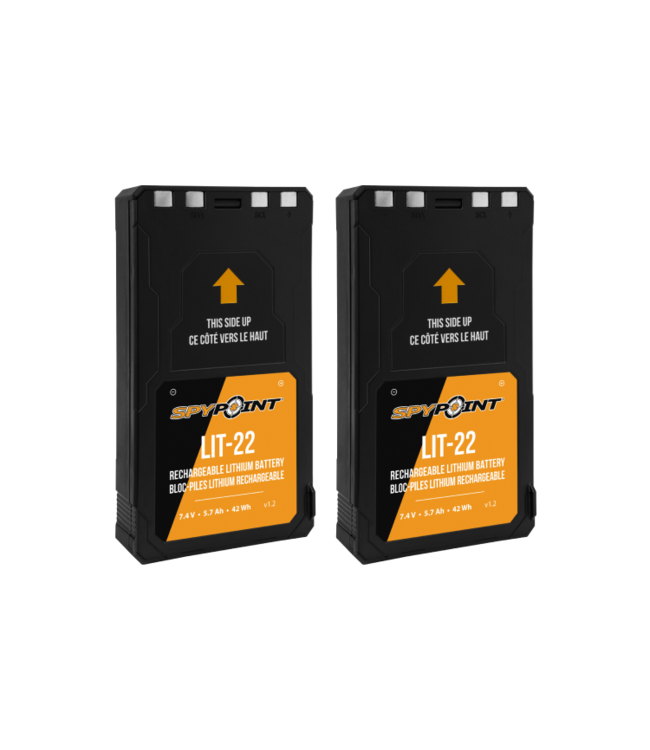 SPYPOINT RECHARABLE LITHIUM BATTERY PACK LIT-22 TWIN PACK