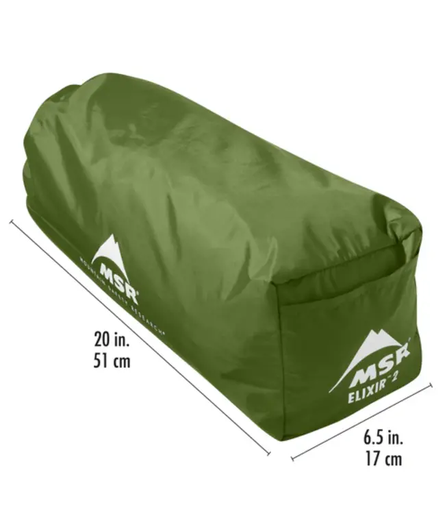 MOUNTAIN SAFETY RESEARCH (MSR) ELIXIR 2 TENT - GREEN