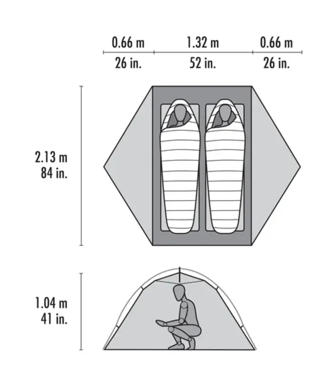 MOUNTAIN SAFETY RESEARCH (MSR) ELIXIR 2 TENT - GREEN