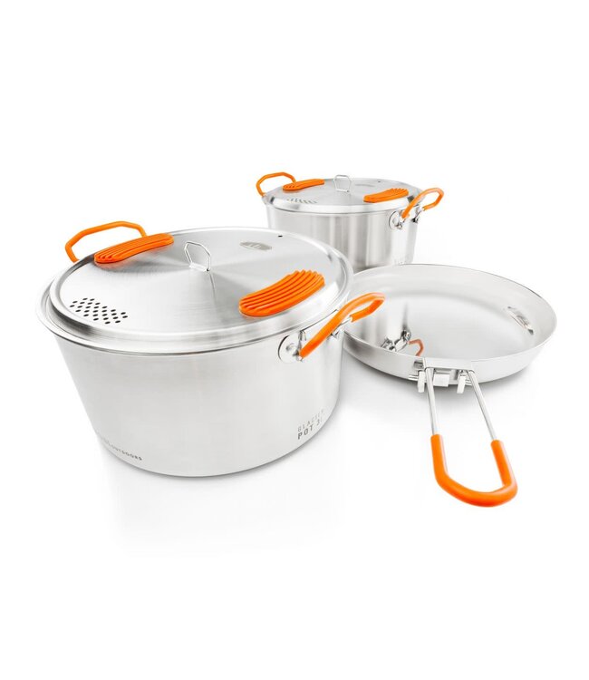 GSI OUTDOORS GLACIER STAINLESS BASE CAMPER COOK SET