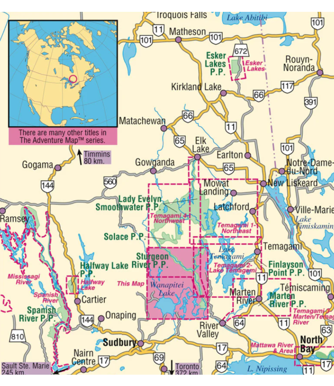 CHRISMAR MAPPING SERVICES ADVENTURE MAP - TEMAGAMI 5 - CHINGIUCHI WATERWAY PARK & AREA