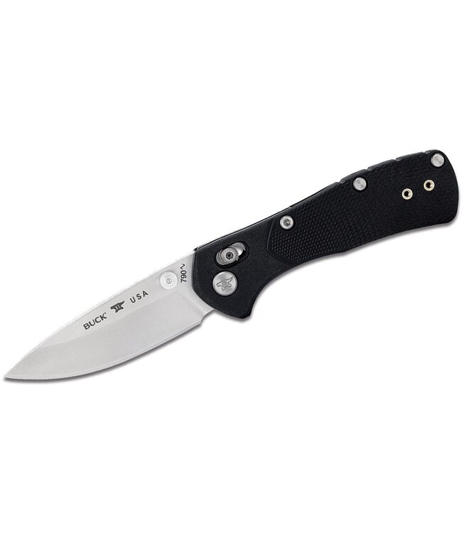 BUCK KNIVES MINI RANGE PRO CROSSBAR FOLDING KNIFE - 2.6" BLADE BLACK NYLON HANDLE