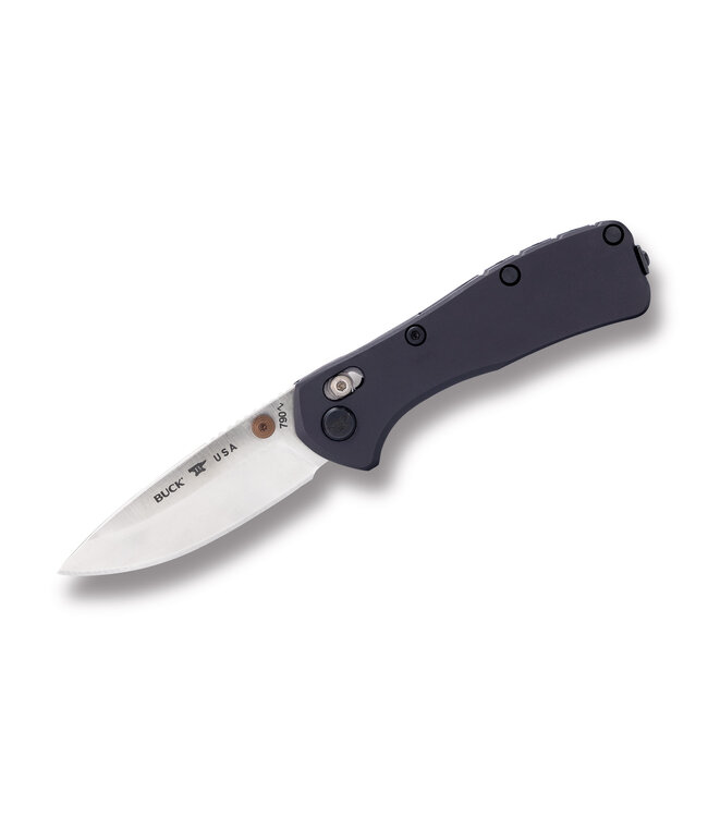 BUCK KNIVES MINI RANGER PRO CROSSBAR FOLDING KNIFE - 2.62" BLADE BLACK ANODIZED HANDLE
