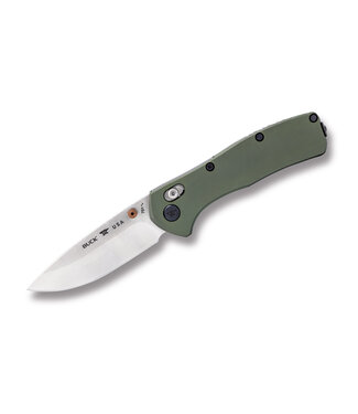 Buck Knives BUCK KNIVES RANGER PRO CROSSBAR FOLDING KNIFE - 3.37" GREEN ANODIZED HANDLE