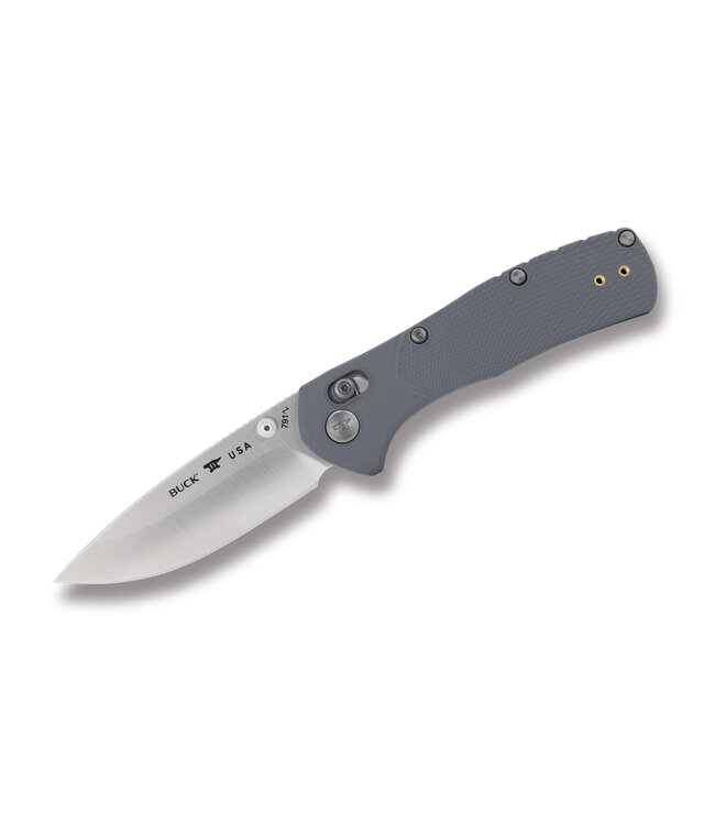 BUCK KNIVES RANGER PRO CROSSBAR FOLDING KNIFE - 3.37" GREY NYLON HANDLE
