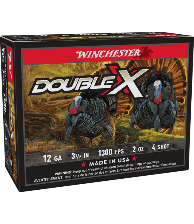 WINCHESTER 12 GAUGE - 3.5" - 2 OZ - #4 SHOT- SUPREME HIGH VELOCITY TURKEY LOAD (10 SHOTSHELLS)