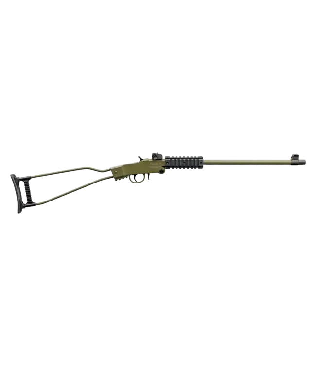 CHIAPPA LITTLE BADGER BREAK-ACTION RIFLE (SINGLE SHOT) - .22 LR- OD GREEN - 16.5" BARREL