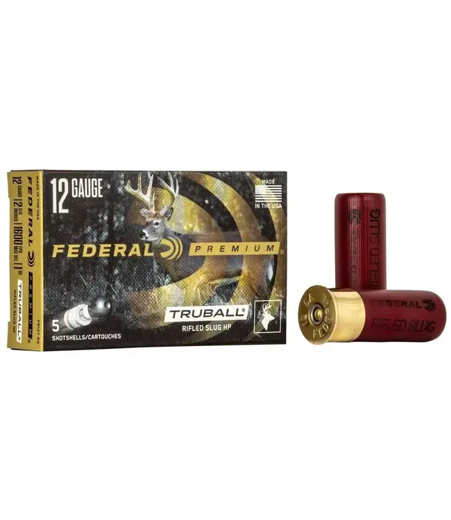 FEDERAL 12 GAUGE - 1 OZ 2.75" TRUBALL RIFLED SLUG HP (5 SHOTSHELLS)