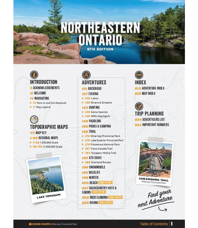 BACKROAD MAPBOOKS BACKROAD TOPOGRAPHIC MAP - MAPBOOK - NORTHEASTERN ONTARIO