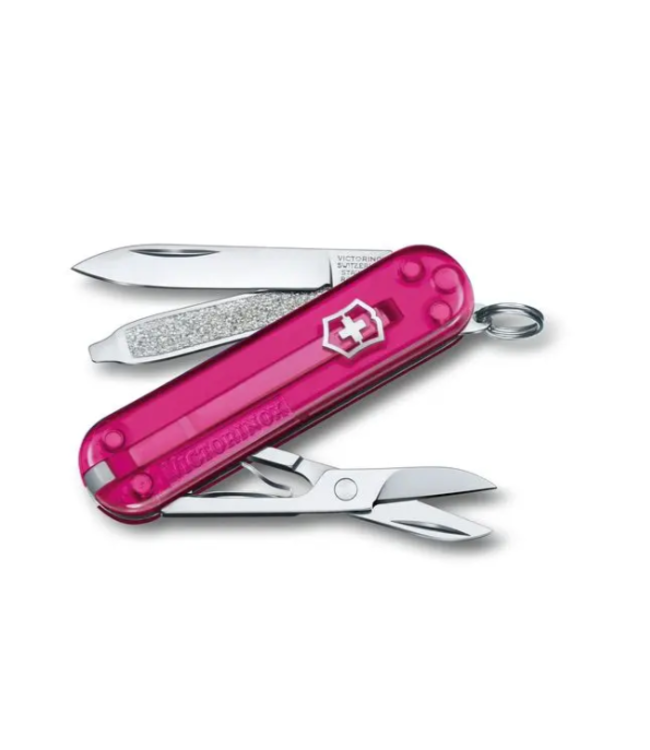 VICTORINOX CLASSIC SD - TRANSPARENT SWISS ARMY MULTI-TOOL POCKET KNIFE