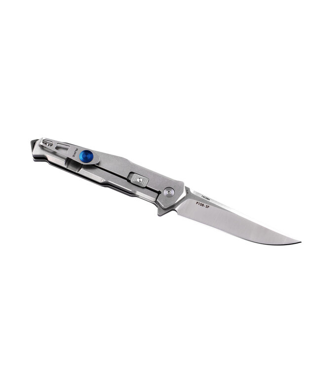 RUIKE P108-SF KNIFE- STAINLESS STEEL HANDLE, FLIPPER, SAFETY LOCK