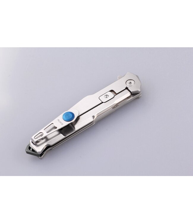 RUIKE P108-SF KNIFE- STAINLESS STEEL HANDLE, FLIPPER, SAFETY LOCK
