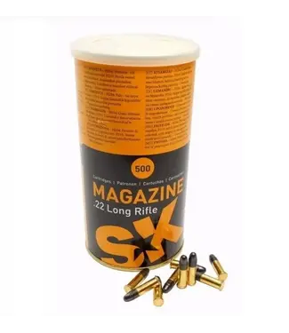 LAPUA LAPUA SK MAGAZINE AMMUNITION - .22LR, 40GR, LRN, CAN OF 500