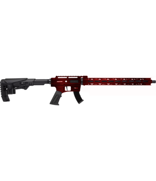 DERYA TM22 SEMI-AUTO RIFLE (10 ROUND) .22LR - SYNTHETIC DISTRESSED RED STOCK - 18" BARREL