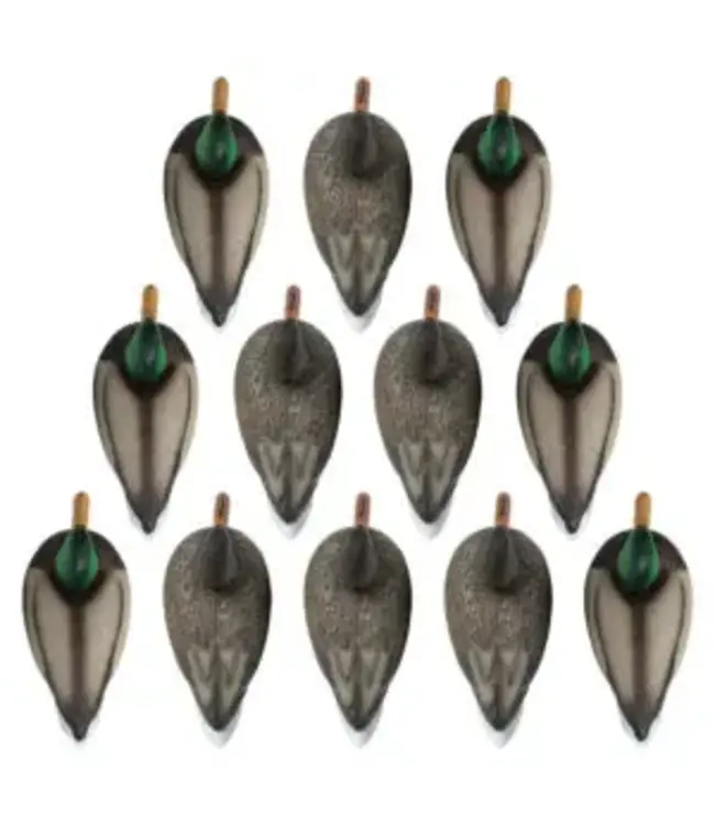 HARDCORE FIELD SERIES MALLARD FLOATER DECOYS, 12 PACK