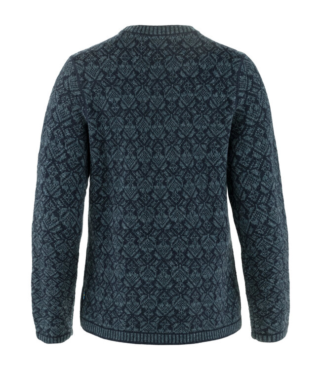 WOMEN'S FJALLRAVEN SNOW ROUND NECK SWEATER