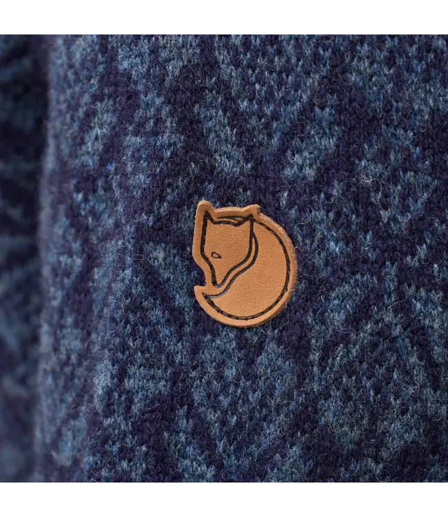 WOMEN'S FJALLRAVEN SNOW ROUND NECK SWEATER