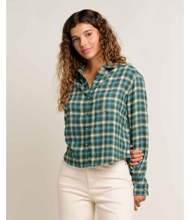 WOMEN'S TOAD & CO RE-FORM FLANNEL BOXY LONG-SLEEVE SHIRT