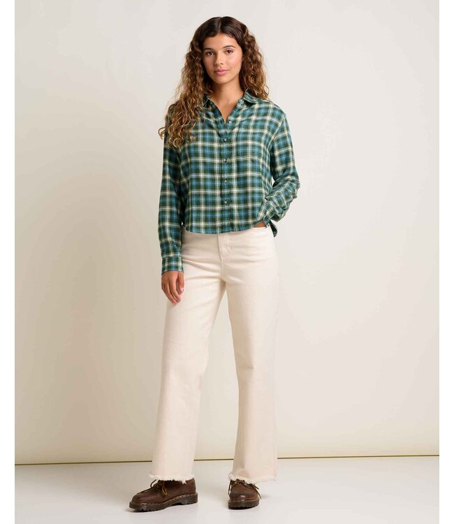 WOMEN'S TOAD & CO RE-FORM FLANNEL BOXY LONG-SLEEVE SHIRT