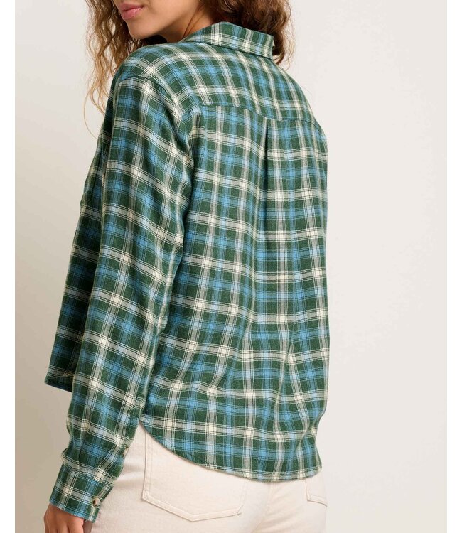 WOMEN'S TOAD & CO RE-FORM FLANNEL BOXY LONG-SLEEVE SHIRT