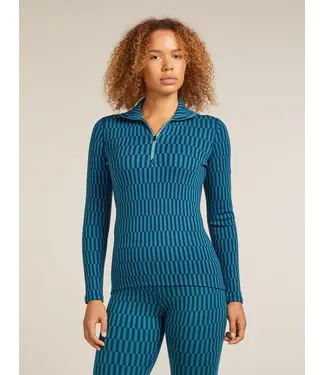 ICEBREAKER WOMEN'S ICEBREAKER ICEBREAKER MERINO 260 TECH VERTEX LONG SLEEVE HALF ZIP SNOW GRID THERMAL TOP ICEBREAKER WOMEN'S ICEBREAKER ICEBREAKER MERINO 260 TECH VERTEX LONG SLEEVE HALF ZIP SNOW GRID THERMAL TOP