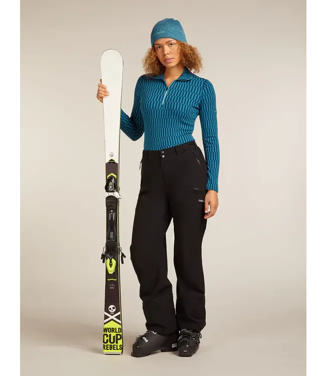 WOMEN'S ICEBREAKER ICEBREAKER MERINO 260 TECH VERTEX LONG SLEEVE HALF ZIP SNOW GRID THERMAL TOP