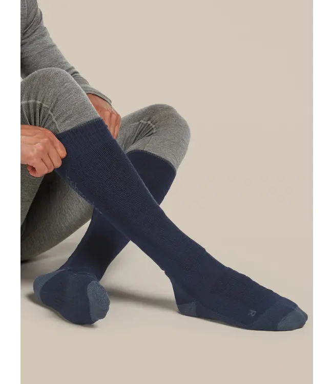 MEN'S ICEBREAKER MERINO SKI+ MEDIUM OVER THE CALF SOCKS ALPINE GEO